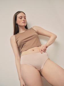 VIMERA Organic Cotton Underwear - The High Brief in Bare